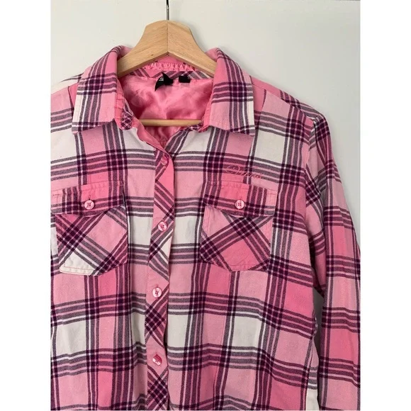 ❌SOLD ❌💕VANS Pink Plaid Flannel ✨ - Picture 3 of 9